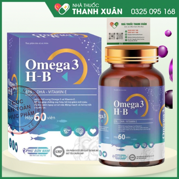 Omega 3 H-B - Giúp bổ sung Omega 3 và Vitamin E